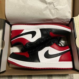 Size 10 - Jordan 1 Low Bred Toe 2021